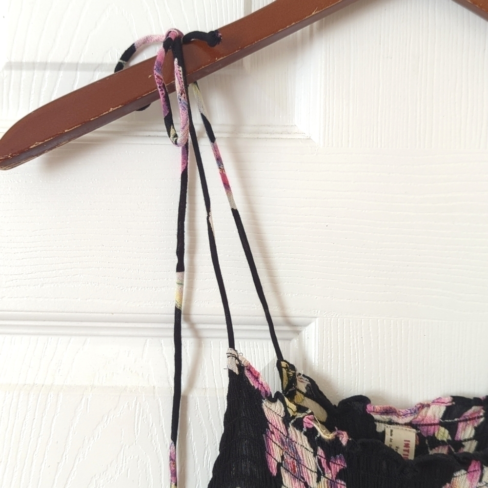 Intimately Free People Onyx Garden Party Floral Tiered A-Line Maxi Dress Black - Picture 4 of 14